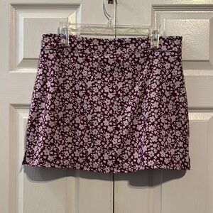 Tranquility by Colorado Clothing Floral Pencil Skort - Burgundy and White